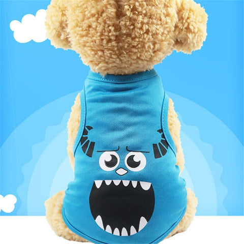 Cartoon Pet Dog Vest Summer Clothes For Dogs Pets Clothing Breathable Dog Clothes Puppy Cat Vest For Dogs Costume Pets Outfits