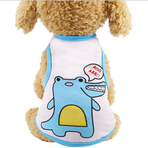 Cartoon Pet Dog Vest Summer Clothes For Dogs Pets Clothing Breathable Dog Clothes Puppy Cat Vest For Dogs Costume Pets Outfits