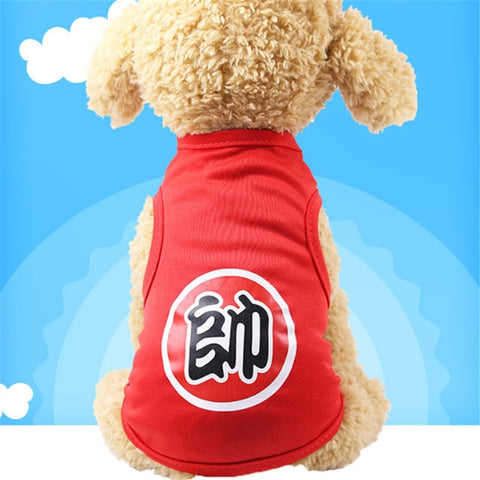 Cartoon Pet Dog Vest Summer Clothes For Dogs Pets Clothing Breathable Dog Clothes Puppy Cat Vest For Dogs Costume Pets Outfits