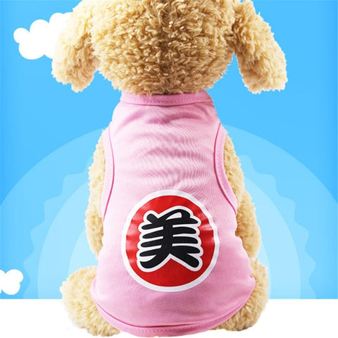 Cartoon Pet Dog Vest Summer Clothes For Dogs Pets Clothing Breathable Dog Clothes Puppy Cat Vest For Dogs Costume Pets Outfits