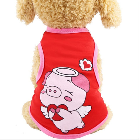 Cartoon Pet Dog Vest Summer Clothes For Dogs Pets Clothing Breathable Dog Clothes Puppy Cat Vest For Dogs Costume Pets Outfits