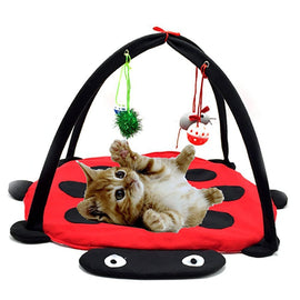 Pet Cat Bed Cat Play Tent Toy Mobile Activity Playing Bed Cat Bed Pad Blanket House Pet Furniture House With Ball Dropshipping