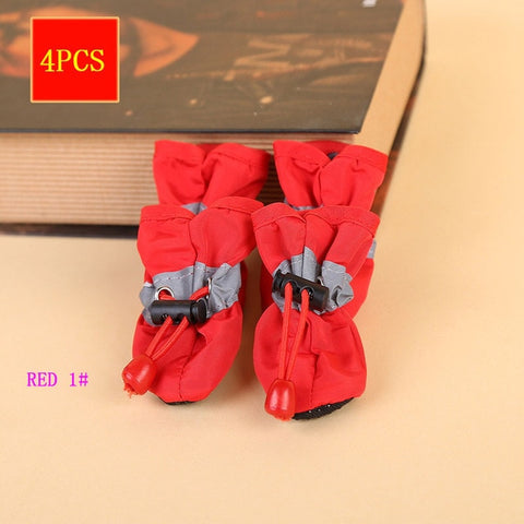 4 Pcs/Set Portable Pet Dog puppy Shoes Cover Non-slip Waterproof Rain Boots Autumn Winter Dogs Paws Soft Shoe Store