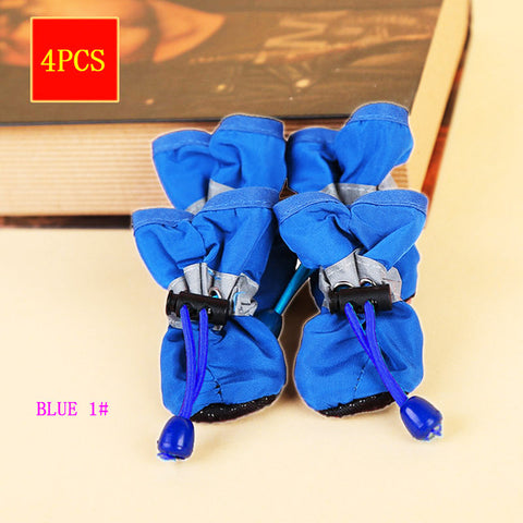 4 Pcs/Set Portable Pet Dog puppy Shoes Cover Non-slip Waterproof Rain Boots Autumn Winter Dogs Paws Soft Shoe Store