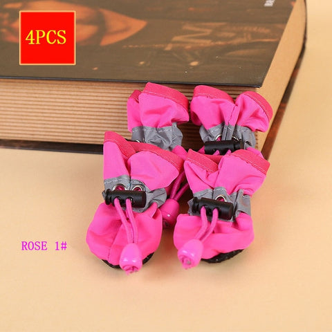 4 Pcs/Set Portable Pet Dog puppy Shoes Cover Non-slip Waterproof Rain Boots Autumn Winter Dogs Paws Soft Shoe Store