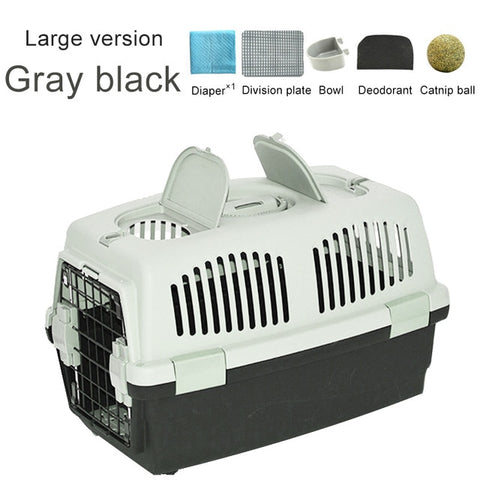 Pet Transport Bag Breathable Dog Cat Carrier Bag Case Big Space Airline Approved Car Portable Carrying Travel Puppy Cage Box