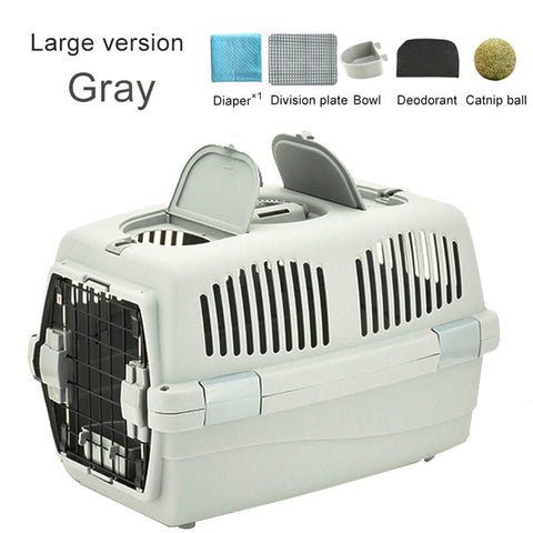 Pet Transport Bag Breathable Dog Cat Carrier Bag Case Big Space Airline Approved Car Portable Carrying Travel Puppy Cage Box