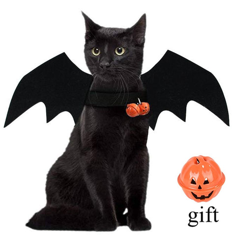 Halloween Cat Costumes For Pet Pet Cosplay Clothing Bat Wings Black Fancy Dress Cat Costume Cat Halloween Costume Coat