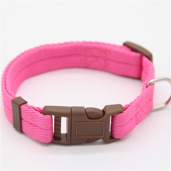 Dog collar Nylon 7 colors are optional neck strap Adiustable 4 sizes for small and medium dogs puppies.Also pet cats,kitten pet