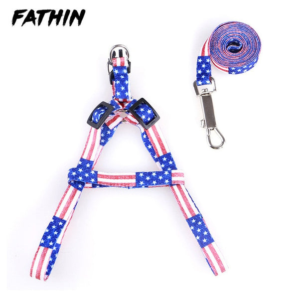 FATHIN Hot Sale Pet Dog Leash Traction Rope Pet Harness Dog Collar for Small Medium Dogs 10 color