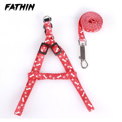 FATHIN Hot Sale Pet Dog Leash Traction Rope Pet Harness Dog Collar for Small Medium Dogs 10 color