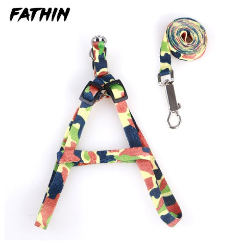 FATHIN Hot Sale Pet Dog Leash Traction Rope Pet Harness Dog Collar for Small Medium Dogs 10 color