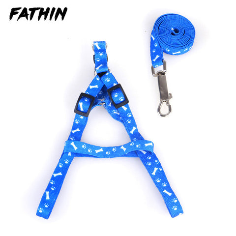 FATHIN Hot Sale Pet Dog Leash Traction Rope Pet Harness Dog Collar for Small Medium Dogs 10 color