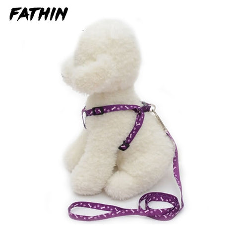 FATHIN Hot Sale Pet Dog Leash Traction Rope Pet Harness Dog Collar for Small Medium Dogs 10 color