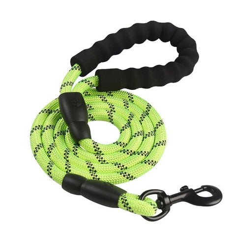 Large Dog Rope 2m 1.5m Big Dog Reflective Leashes Walking Strong Dog Collar Traction Harness Round Nylon Medium Dog Lead Belt