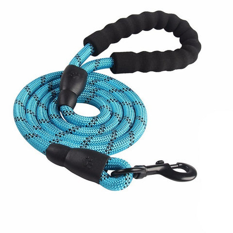 Large Dog Rope 2m 1.5m Big Dog Reflective Leashes Walking Strong Dog Collar Traction Harness Round Nylon Medium Dog Lead Belt