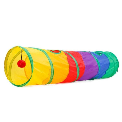 Pet Cat Tunnel Funny Cat Kitten Play Toy Collapsible Play Toy With Two Ball