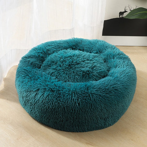 Soft Cat Bed Long Plush Super Soft Pet Bed Kennel Dog Round Cat Winter Warm Sleeping Bag Puppy Cushion Mat Portable Cat Supplies