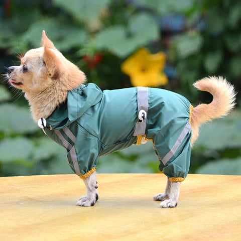 ly Dog Raincoat Waterproof Rain Coat Clothes for Dogs Outdoor Walking Pets Rainy Wearing Clothing Hoodie Apparel Q1