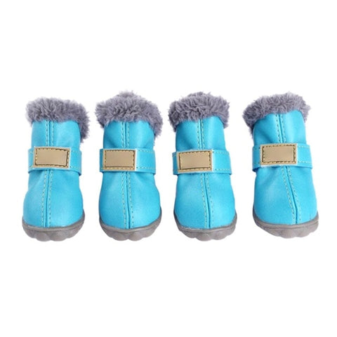 Pet Dog Shoes Winter Super Warm 4pcs/set Dogs Snow Boots Cotton Anti Slip Shoes for Dogs Puppy Pet Product Chihuahua Waterproof