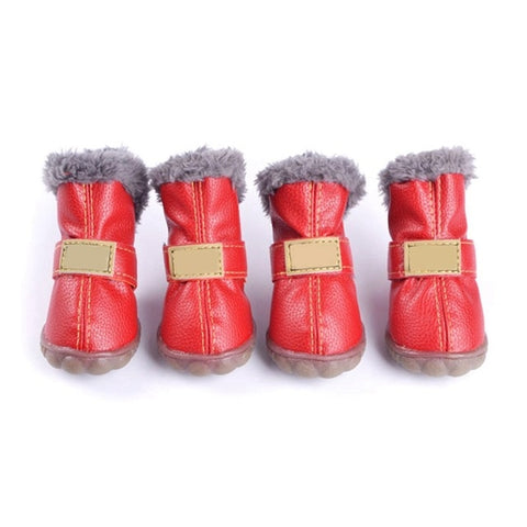 Pet Dog Shoes Winter Super Warm 4pcs/set Dogs Snow Boots Cotton Anti Slip Shoes for Dogs Puppy Pet Product Chihuahua Waterproof