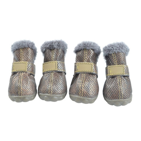 Pet Dog Shoes Winter Super Warm 4pcs/set Dogs Snow Boots Cotton Anti Slip Shoes for Dogs Puppy Pet Product Chihuahua Waterproof