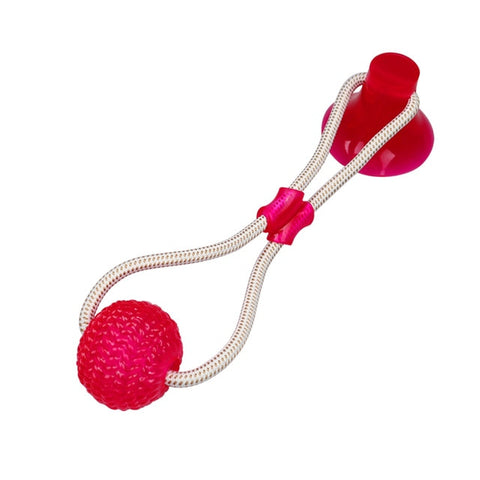 Pet Toys with Suction Cup Dog Push Toy with TPR Ball Pet Tooth Cleaning Chewing Rubber Dog Toys for Small Dogs Rubber Dog Toy