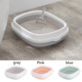 Puppy Cat Indoor Home Plastic Sandbox With Scoop Cat Litter Box Cat Dog Tray Pet Dog Toilet Bedpan Teddy Anti-Splash Toilette