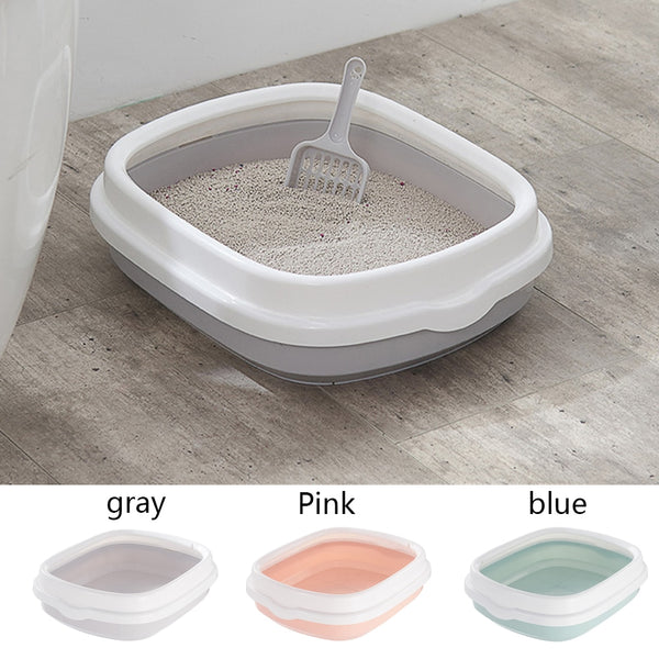 Puppy Cat Indoor Home Plastic Sandbox With Scoop Cat Litter Box Cat Dog Tray Pet Dog Toilet Bedpan Teddy Anti-Splash Toilette