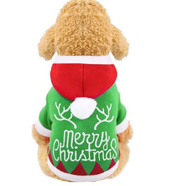 Christmas Dog Clothes Small Dogs Letters Printed Coat For Pug Chihuahua Yorkshire Pet Cat Clothing Jacket Coat Pets Costume