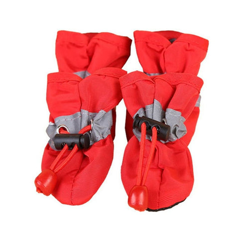 4 Pcs/Set Hot Portable Pet Dog Shoes Cover Non-slip Waterproof Rain Boots Autumn Winter Dogs Paws Soft Shoe High Quality LXY9