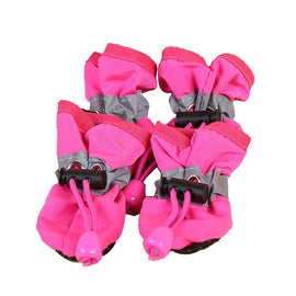 4 Pcs/Set Hot Portable Pet Dog Shoes Cover Non-slip Waterproof Rain Boots Autumn Winter Dogs Paws Soft Shoe High Quality LXY9