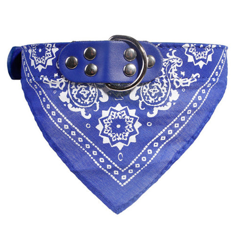 Bandana Leather Printed Soft Collar For Cat and Dog Scarf Collar For Chihuahua Puppy