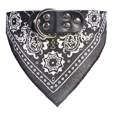 Bandana Leather Printed Soft Collar For Cat and Dog Scarf Collar For Chihuahua Puppy