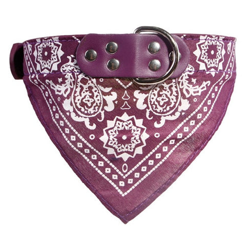 Bandana Leather Printed Soft Collar For Cat and Dog Scarf Collar For Chihuahua Puppy