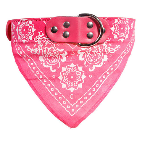 Bandana Leather Printed Soft Collar For Cat and Dog Scarf Collar For Chihuahua Puppy