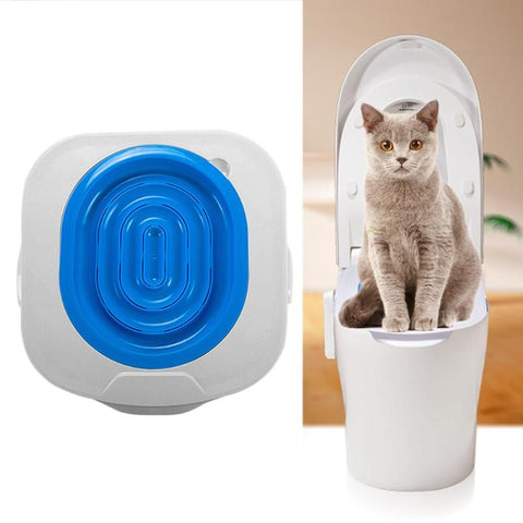 Plastic Cat Toilet Training Kit Litter Tray Box Cat Litter Mat Cat Toilet Trainer Pet Cleaning Supply Training Products