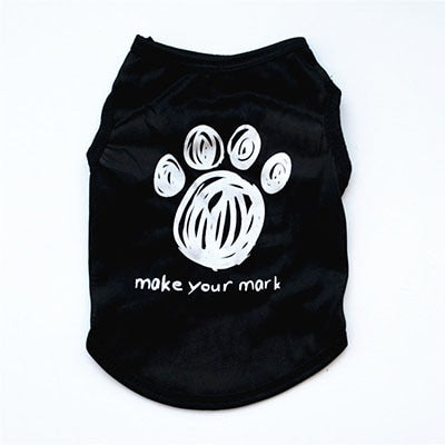 Pet Clothing Fashion Puppy Small Dog Cat Vest T Shirt Summer Polyester Clothes for All Sized Cats Little Dogs BOSS PAW PRINCESS