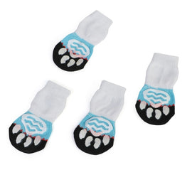 1 pair Creative Cat Coats Pet cat socks Dog Socks Traction Control for Indoor Wear L/M/S Cat Clothing Multicolor S M L 4