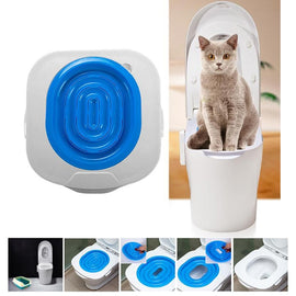 Hot Sale Plastic Cat Toilet Training Kit Litter Box Puppy Cat Litter Mat Cat Toilet Trainer Toilet Pet Cleaning Training Supply