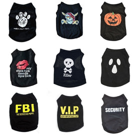 Cat Clothes Puppy Shirt For Dogs Halloween Cat Vest Small Dog Clothing Pet T-shirt Summer Dog Clothes Ropa Perro Yorkie Bulldog