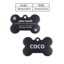 Personalized Dog ID Tags Engraved Metal Tag for Small Dogs Name Collar for Cat Puppy Pet Accessories Customized Name Tags MP0078