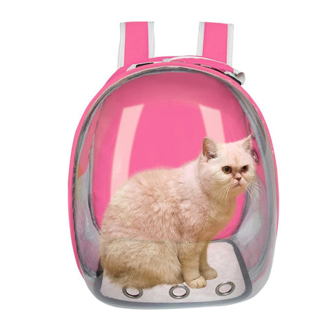 Cat Carrier Bag Breathable Transparent Puppy Cat Backpack Cats Box Cage Small Dog Pet Travel Carrier Handbag Space Capsule